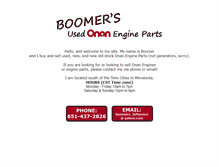 Tablet Screenshot of boomersonanparts.com